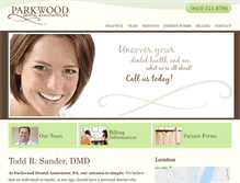 Tablet Screenshot of parkwood-dental.com